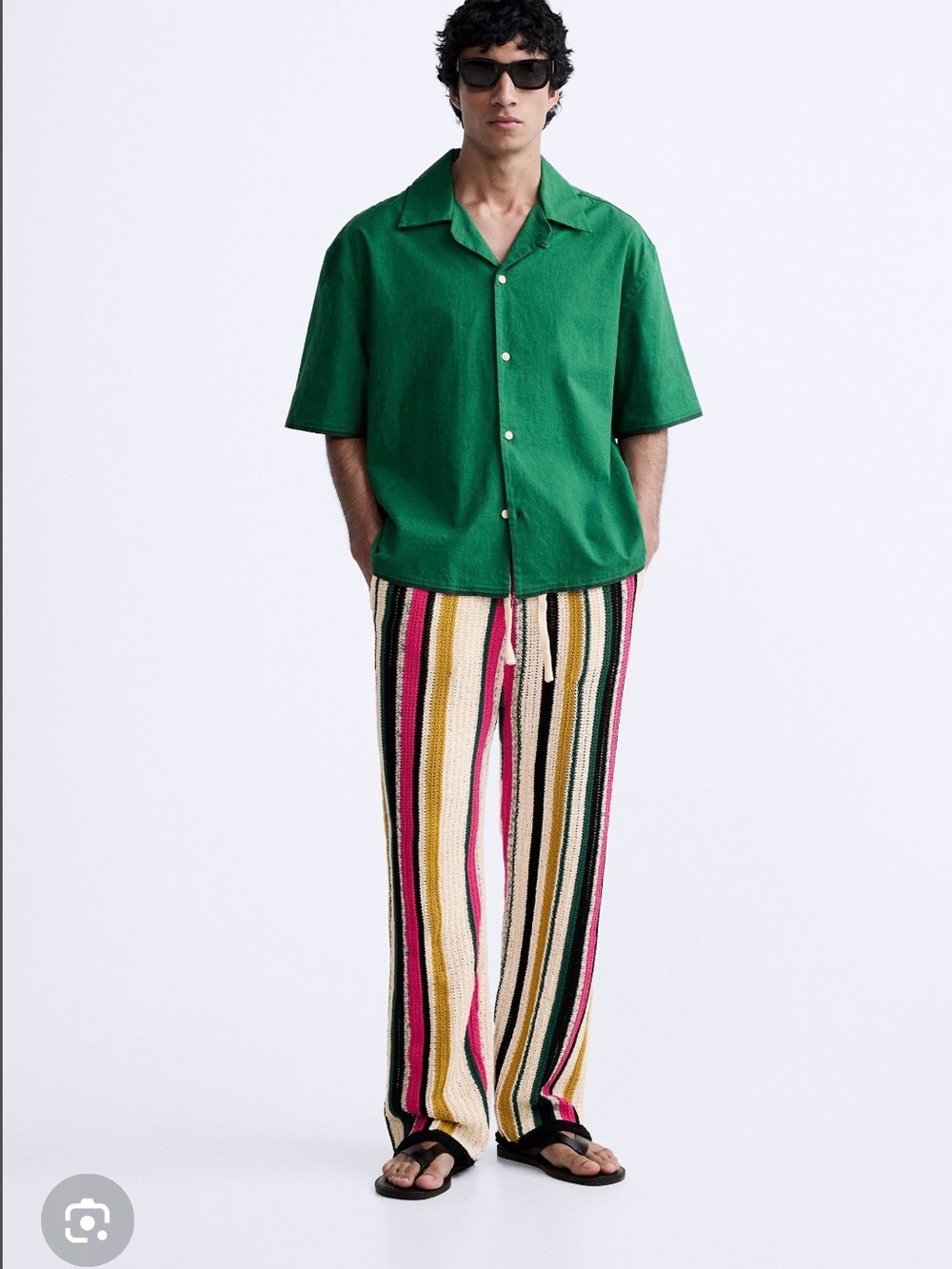 🔥🔥Zara Men's Multicolor Stripe Knit Lounge Pants